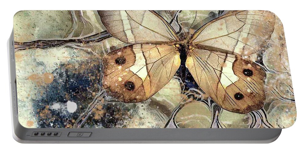 Butterfly Portable Battery Charger featuring the photograph Brown Wings by Robert Michaels