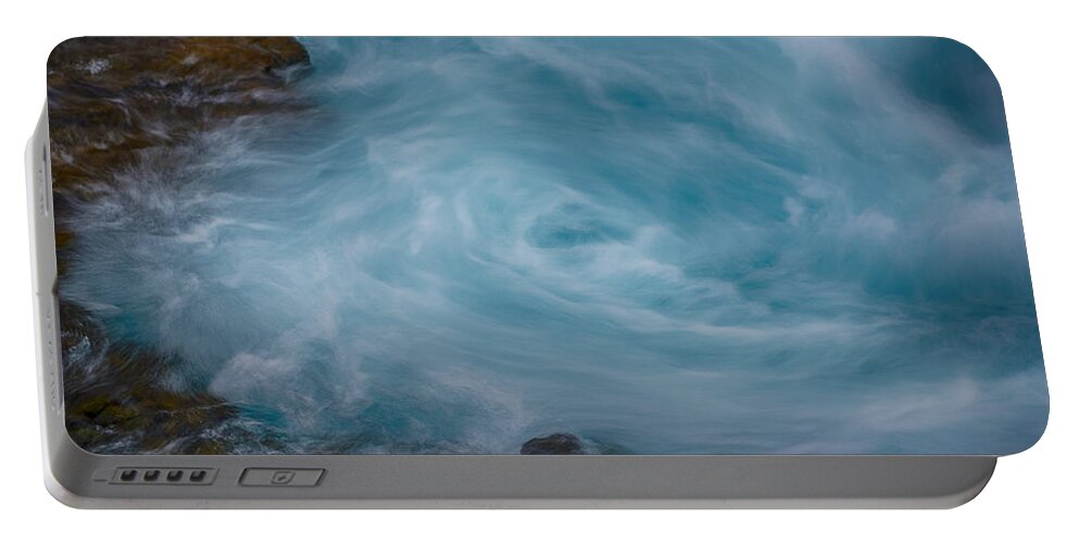 Iceland Portable Battery Charger featuring the photograph Bruarfoss Whirlpool by Amanda Jones