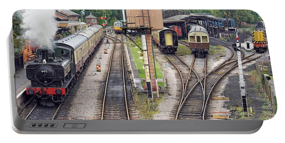 Bygone Portable Battery Charger featuring the photograph Buckfastleigh Departure by David Birchall