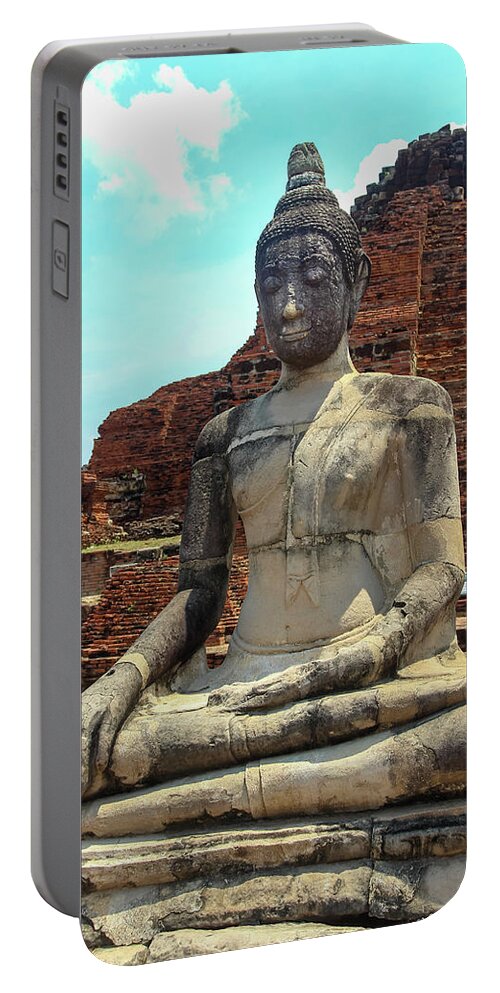 Thailand Portable Battery Charger featuring the photograph Buddha Statue, Thailand by Aashish Vaidya