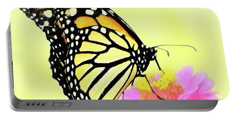 Nature Portable Battery Charger featuring the photograph Butterfly's Embrace by Susan Hope Finley