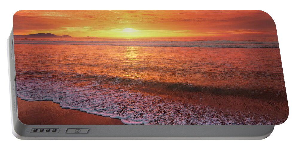 Beach Portable Battery Charger featuring the photograph Calm and relaxing seascape by Mikel Martinez de Osaba