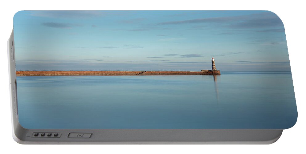 Roker Portable Battery Charger featuring the photograph Calm Roker by Steev Stamford