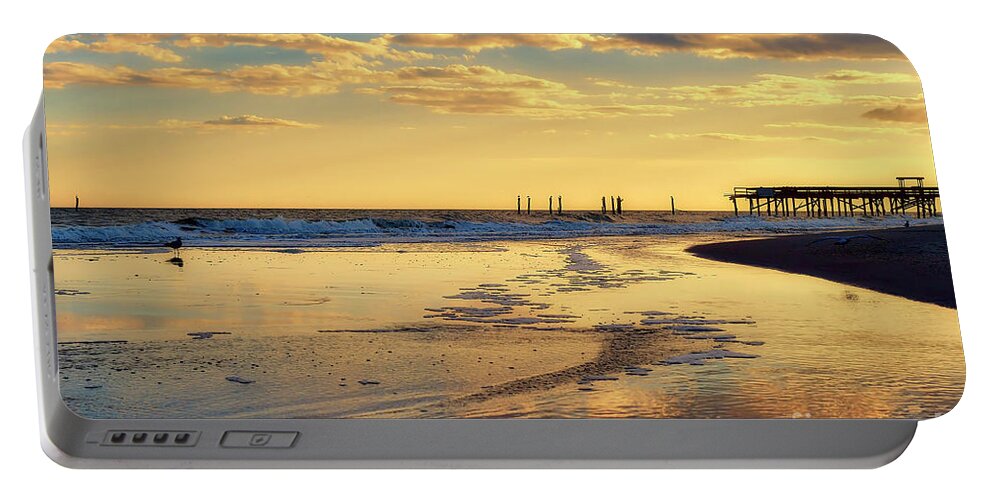 Beach Portable Battery Charger featuring the photograph Calm Sunset In Myrtle Beach by Kathy Baccari