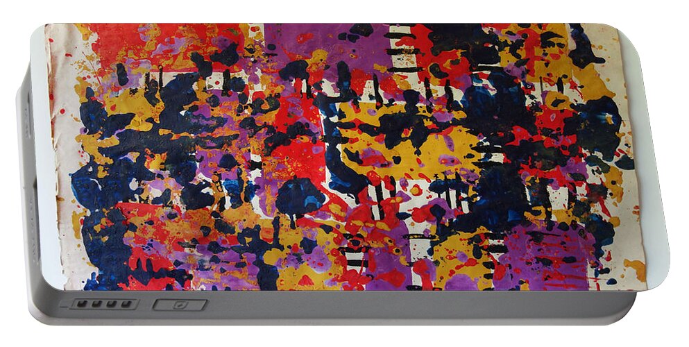  Portable Battery Charger featuring the painting Caos 04 by Giuseppe Monti