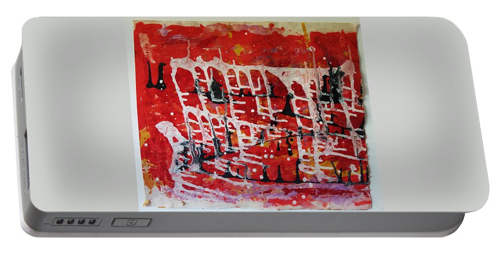  Portable Battery Charger featuring the painting Caos 07 by Giuseppe Monti