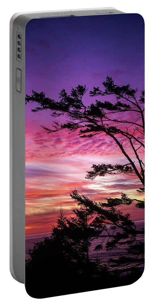 Cape Perpetua Portable Battery Charger featuring the photograph Cape Perpetua Sunset by Robert Potts