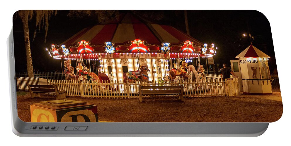 St. Augustine Portable Battery Charger featuring the photograph Carousel by Joseph Desiderio