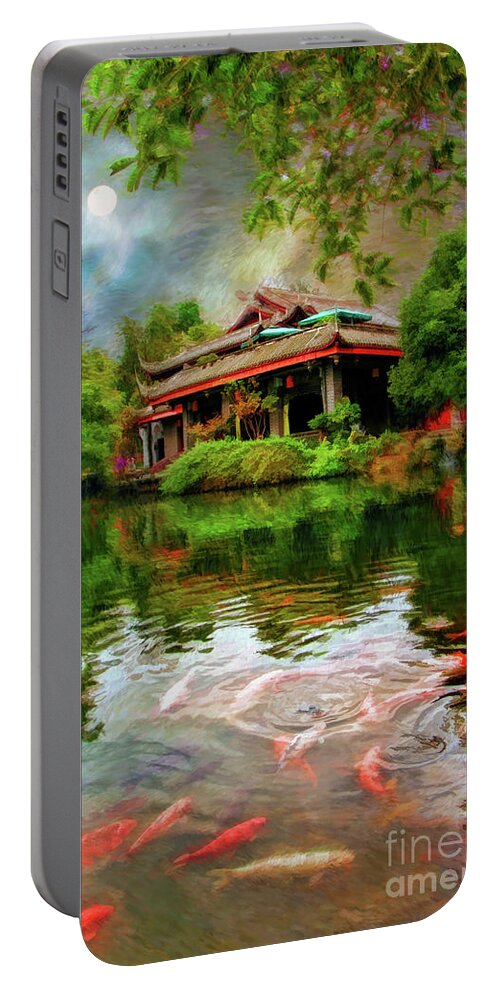 Dujiangyan Irrigation System China Portable Battery Charger featuring the photograph Carp At Dujiangyan Irrigation Cystem China by Blake Richards