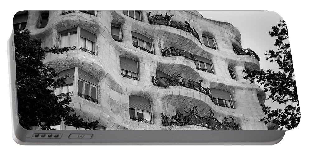 Casa Mila Portable Battery Charger featuring the photograph Casa Mila by Mary Capriole