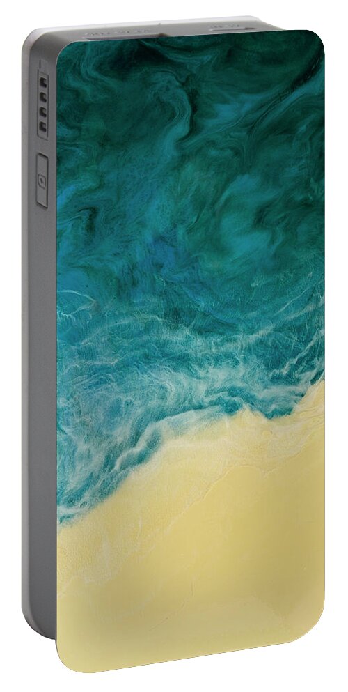 Resin Portable Battery Charger featuring the painting Castaway by Jennifer Walsh