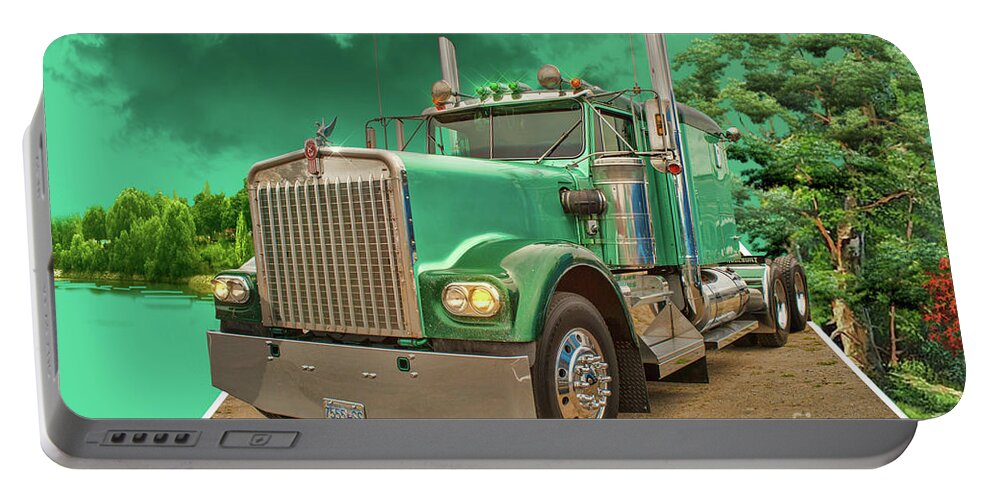 Big Rigs Portable Battery Charger featuring the photograph Catr9299a-19 by Randy Harris