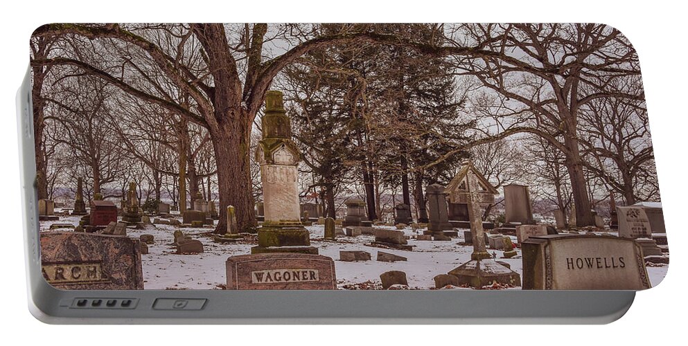 Cemetery Portable Battery Charger featuring the photograph Cemetery by Michelle Wittensoldner