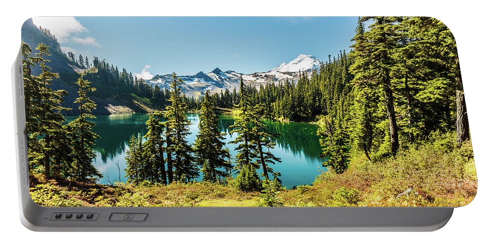 Landscape Portable Battery Charger featuring the photograph Chain Lake at Mt. Baker by Mark Joseph