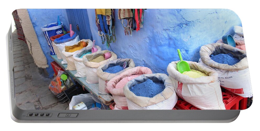 Morocco Portable Battery Charger featuring the photograph Chefchaouen Morocco 2 by Nakayosisan Wld
