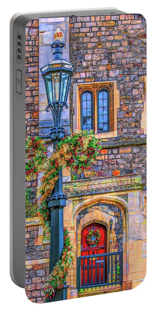 Windsor Castle Portable Battery Charger featuring the photograph Christmas at Windsor Castle by Marcy Wielfaert