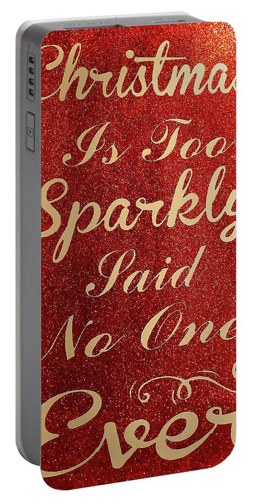 Christmas Portable Battery Charger featuring the photograph Christmas Sparkles by Linda Stern