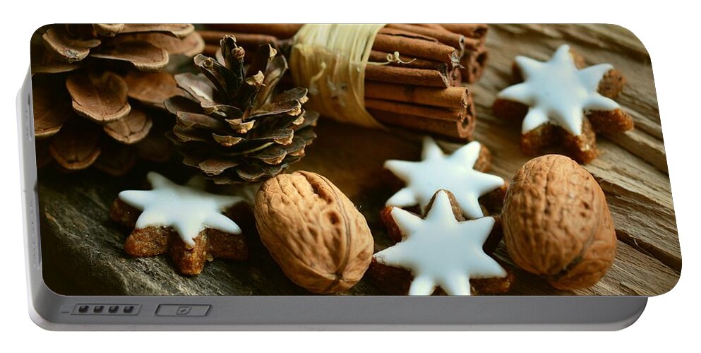 Cute Portable Battery Charger featuring the photograph Christmash still life by Top Wallpapers