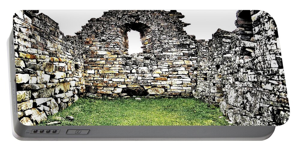 Greenland Portable Battery Charger featuring the photograph Church Ruins Hvalsey, Greenland by Juergen Weiss