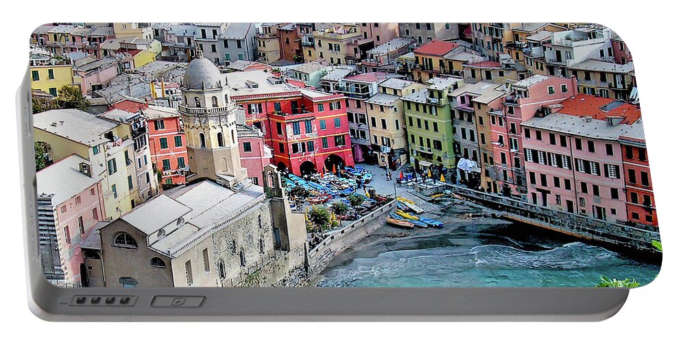 Italy Portable Battery Charger featuring the photograph Cinque Terre, Italy by Leslie Struxness