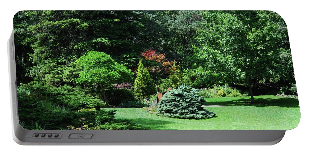 Gardening Portable Battery Charger featuring the photograph City Garden by Ee Photography
