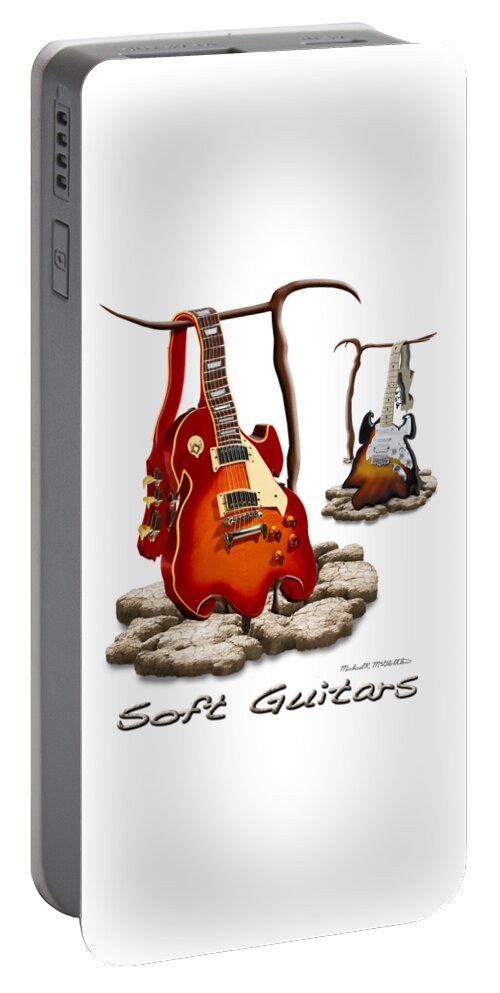 T-shirt Portable Battery Charger featuring the photograph Classic Soft Guitars by Mike McGlothlen