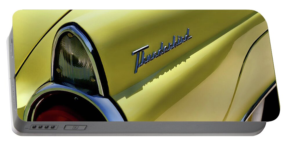 Thunderbird Portable Battery Charger featuring the digital art 1955 Thunderbird by Douglas Pittman