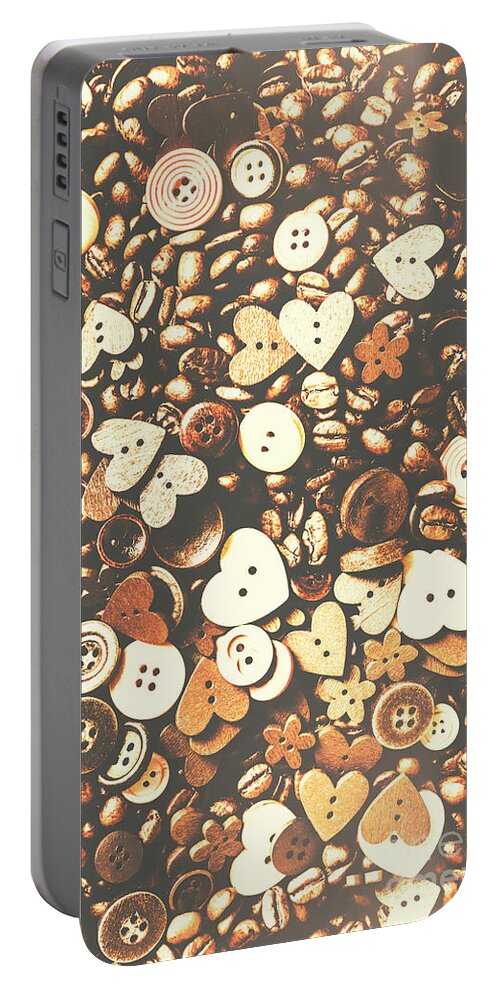 Love Portable Battery Charger featuring the photograph Coffee lovers layout by Jorgo Photography