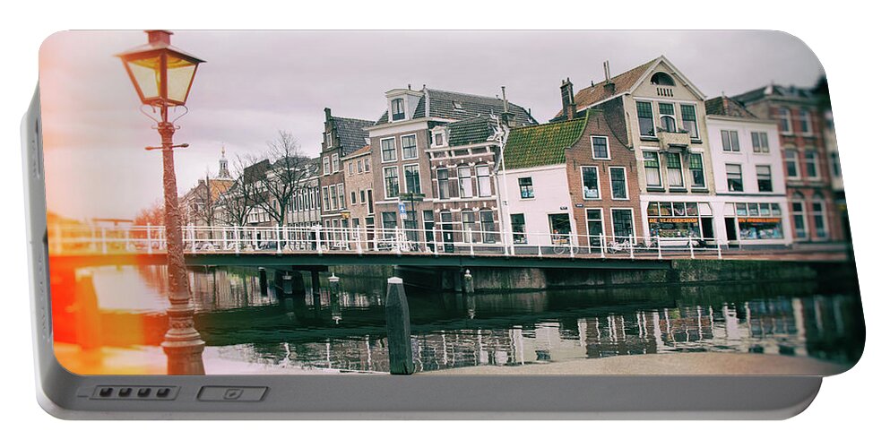 Leiden Portable Battery Charger featuring the photograph Cold Nights Of Leiden by Iryna Goodall