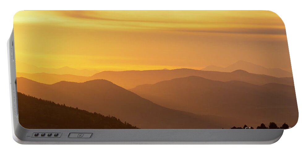Collegiate Peaks Portable Battery Charger featuring the photograph Collegiate Peaks Sunset by Steven Krull