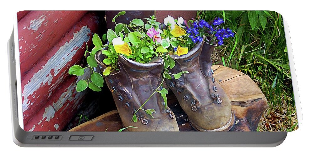 Wildflowers Portable Battery Charger featuring the photograph Colorado Vase by Peggy Dietz