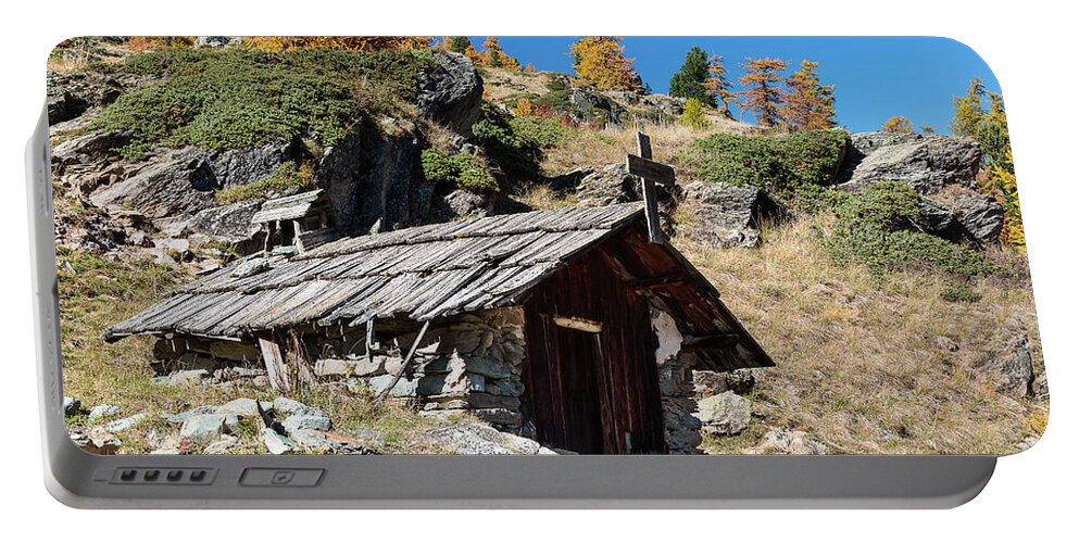 Mountain Landscape Portable Battery Charger featuring the photograph Colors of fall - 6 - French Alps by Paul MAURICE