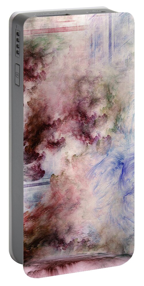 Fractals Portable Battery Charger featuring the digital art Conneg Hfaa by Rolando Burbon