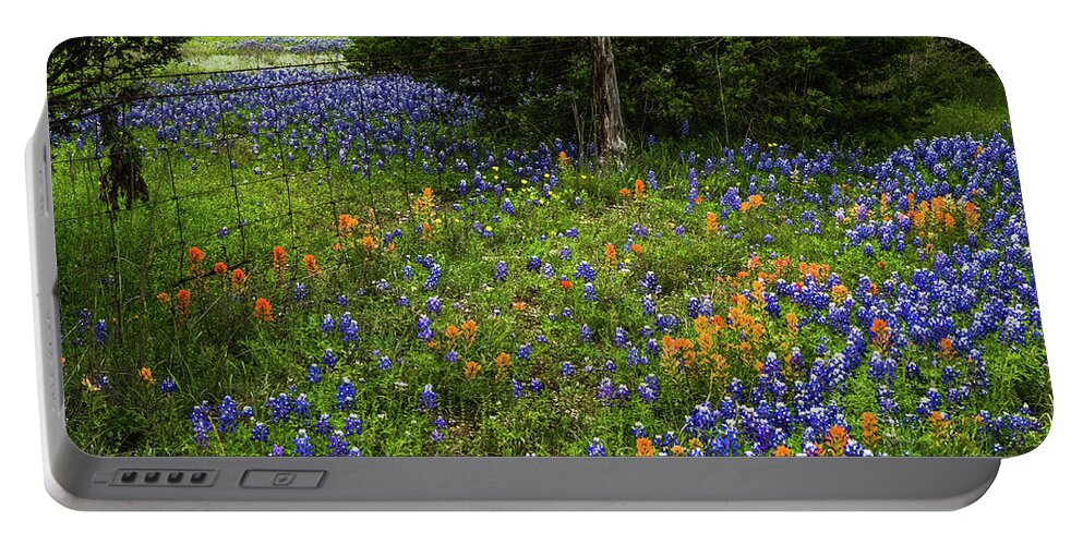 Texas Wildflowers Portable Battery Charger featuring the photograph Country Spring by Johnny Boyd