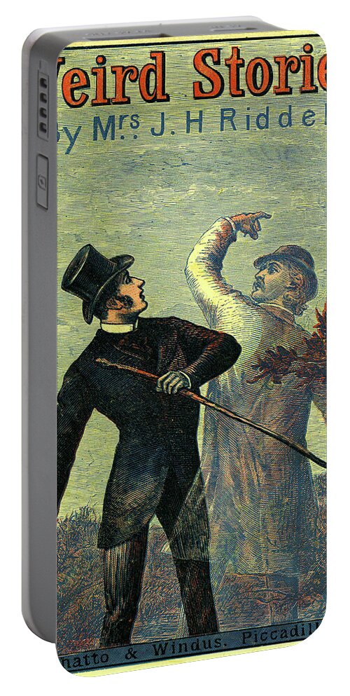 Yellowbacks Portable Battery Charger featuring the mixed media Victorian Yellowback Cover for Weird Stories by Unknown