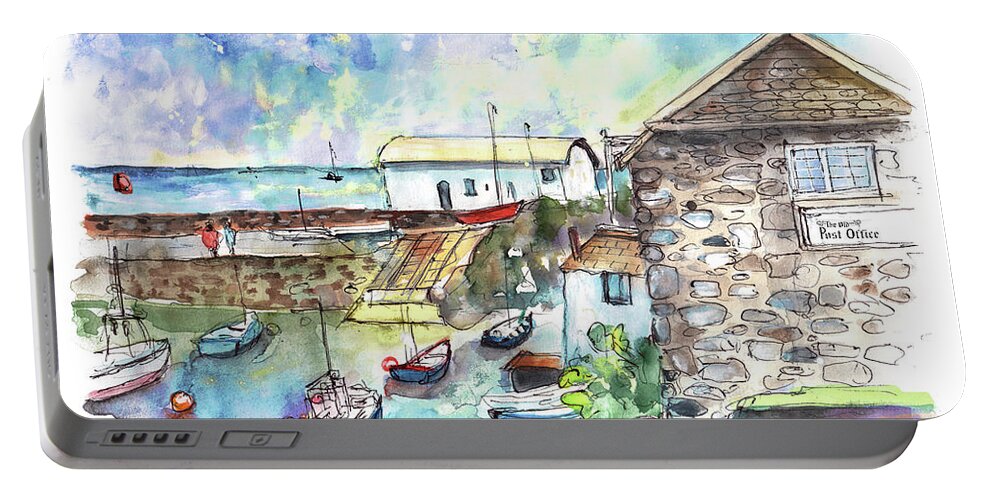 Travel Portable Battery Charger featuring the painting Coverack 05 by Miki De Goodaboom
