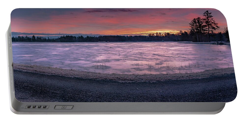 Panorama Portable Battery Charger featuring the photograph Cranberry sunrise Pano by William Bretton