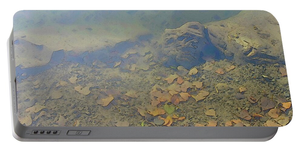 Under Portable Battery Charger featuring the photograph Creek Bed by Robert Bissett