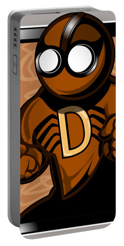 Brown Portable Battery Charger featuring the digital art Daddy Long Legs by Demitrius Motion Bullock