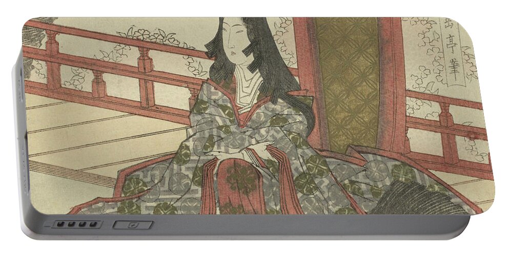 19th Century Art Portable Battery Charger featuring the relief Dame Gijo by Yashima Gakutei