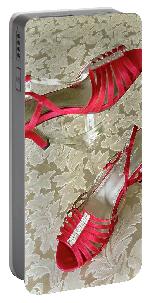 Red Portable Battery Charger featuring the photograph Dance the Night Away by Rhonda McDougall