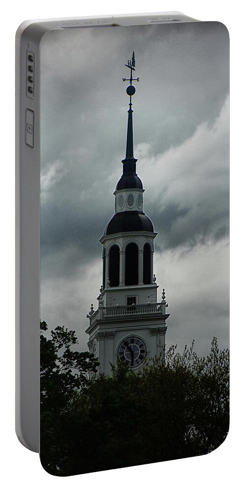 Dartmouth College's Clock Tower Portable Battery Charger featuring the photograph Dartmouth College's Clock Tower by Raymond Salani III