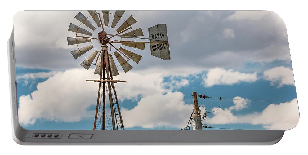 Windmill Portable Battery Charger featuring the photograph David Bradley Windmill by Todd Klassy