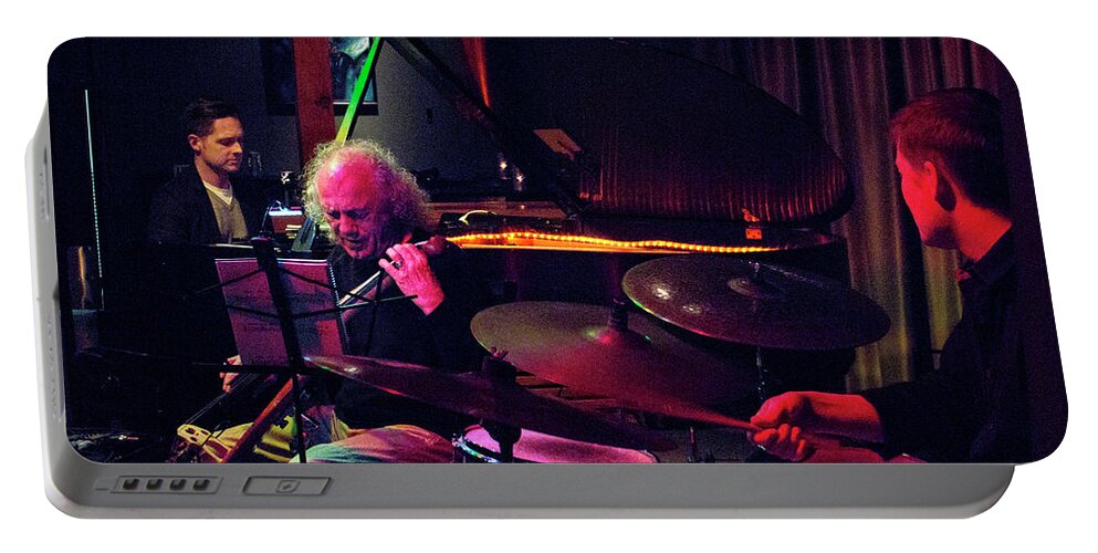 Jazz Portable Battery Charger featuring the photograph David Friesen Quartet 4 by Lee Santa