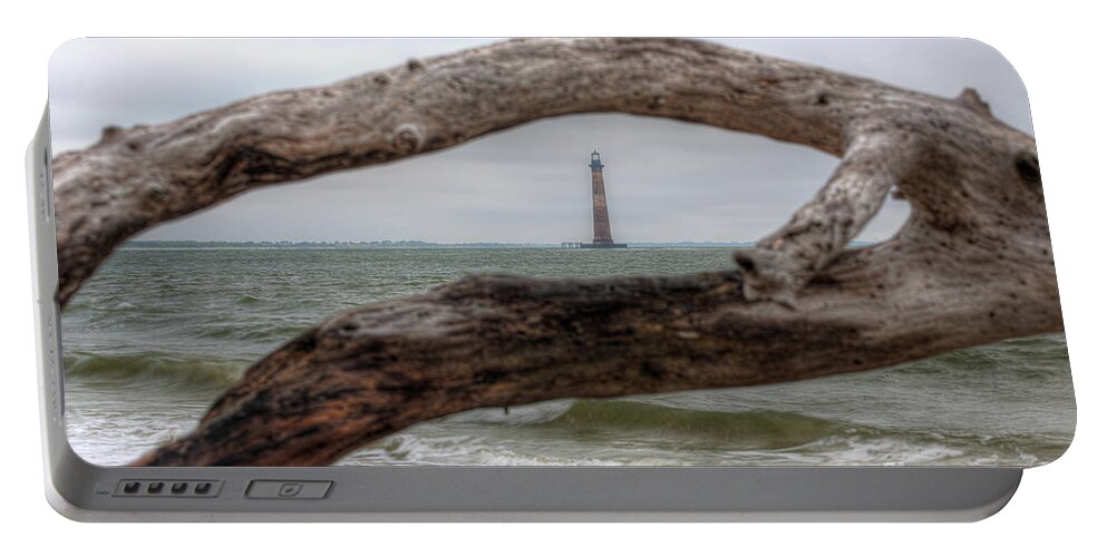 Morris Island Lighthouse Portable Battery Charger featuring the photograph Deadwood View - Morris Island Lighthouse in Charleston South Carolina by Dale Powell