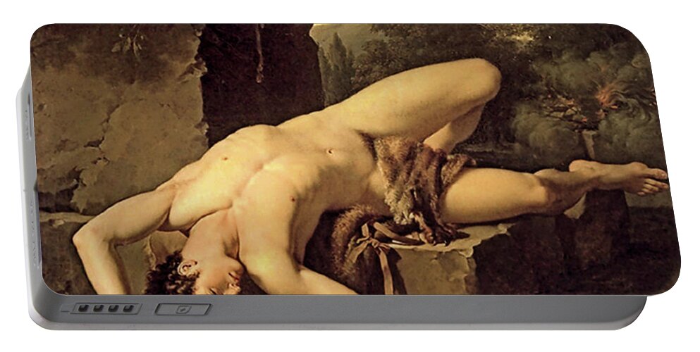 Montpellier Portable Battery Charger featuring the painting Death of Abel by Francois Xavier Fabre