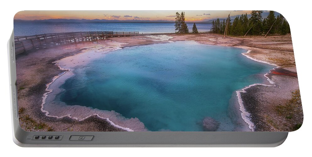 Sunset Portable Battery Charger featuring the photograph Deep Blue by Darren White
