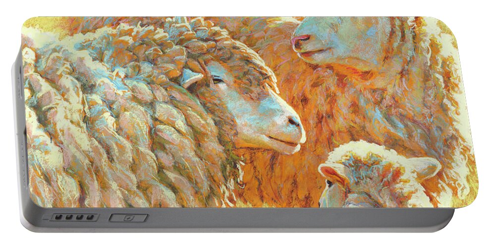 Sheep Portable Battery Charger featuring the photograph Deep Sheep by Rita Kirkman
