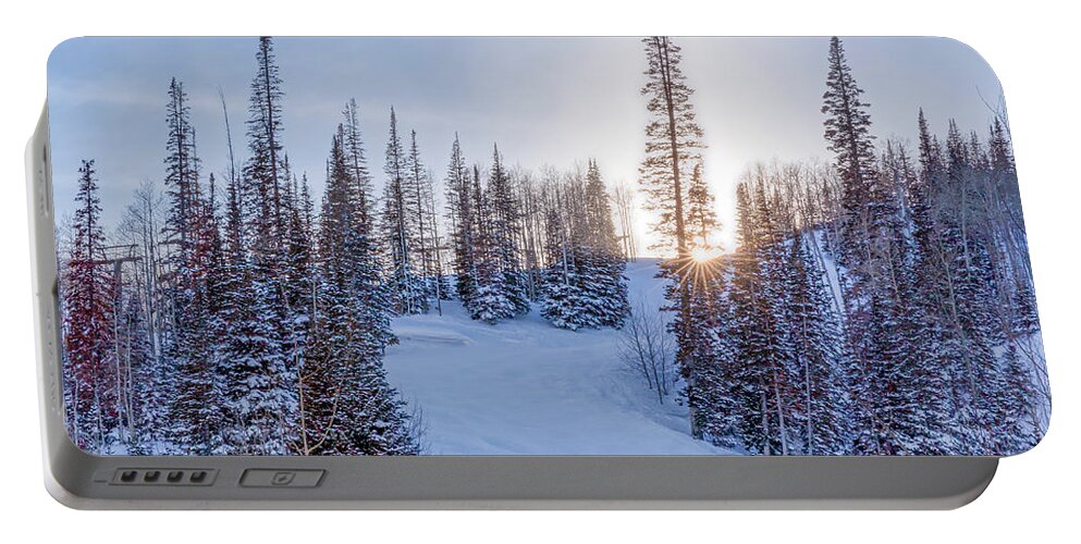 Park City Portable Battery Charger featuring the photograph Deer Valley Sunset by Donna Twiford