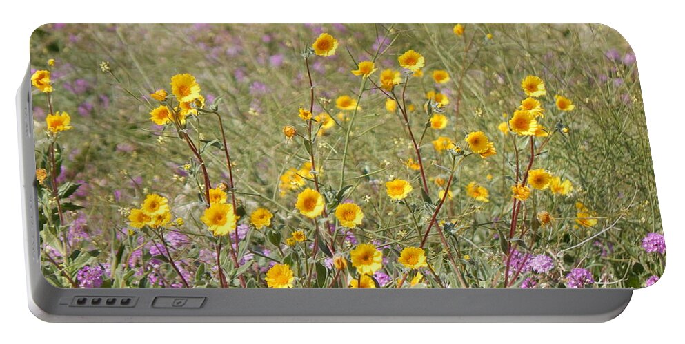 Coachella Valley. Desert Portable Battery Charger featuring the photograph Desert Bloom 2019 by Chris Tarpening